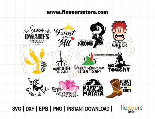 Disney Quotes SVG Bundle
