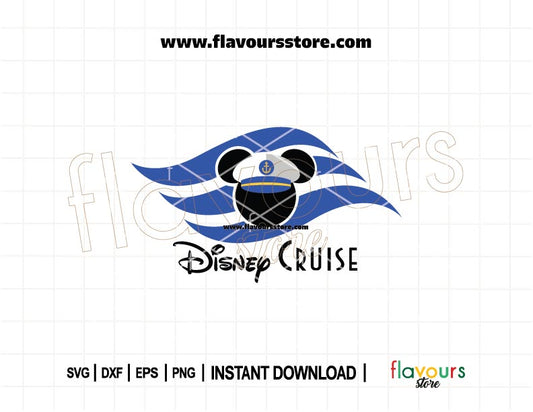 Disney Cruise Captain Mickey Mouse flag SVG file for Cricut and Silhouette, perfect for cruise door magnets, shirts, and vacation crafts
