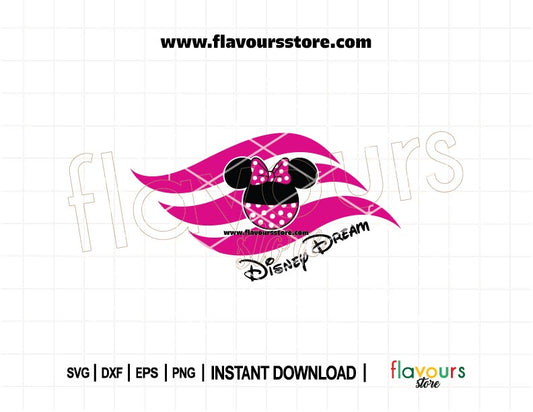 Disney Dream cruise flag SVG featuring Minnie Ears – perfect for Cricut and Silhouette Disney Cruise projects