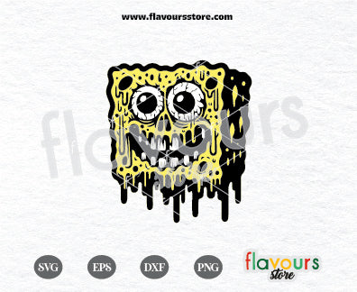 Dripping Sponge Bob Svg, SpongeBob SquarePants Svg, Halloween SVG Cut File Cricut