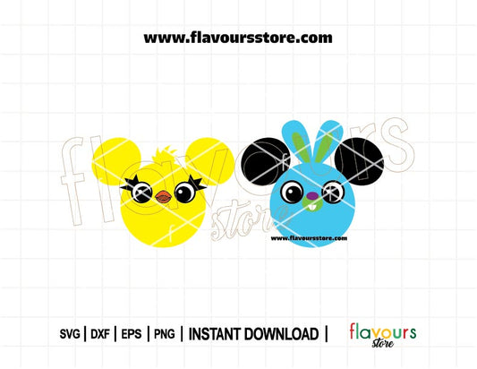 Ducky and Bunny Ears SVG – Toy Story 4 Best Friends Disney Cut File for Cricut & Silhouette