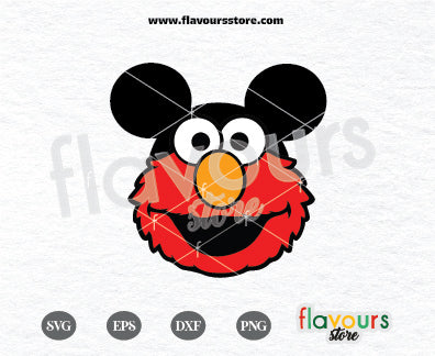 Elmo Svg, Mickey Hat, Sesame Street Birthday SVG Cut File