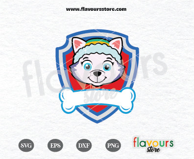 Paw Patrol Everest Logo Svg, Paw Patrol Badge Svg, Everest Custom Name Svg