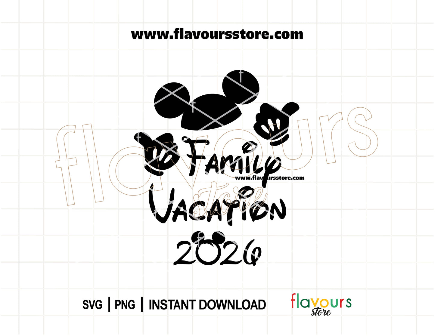 Family vacation Mickey ears Disney trip matching shirt SVG for Cricut and Silhouette