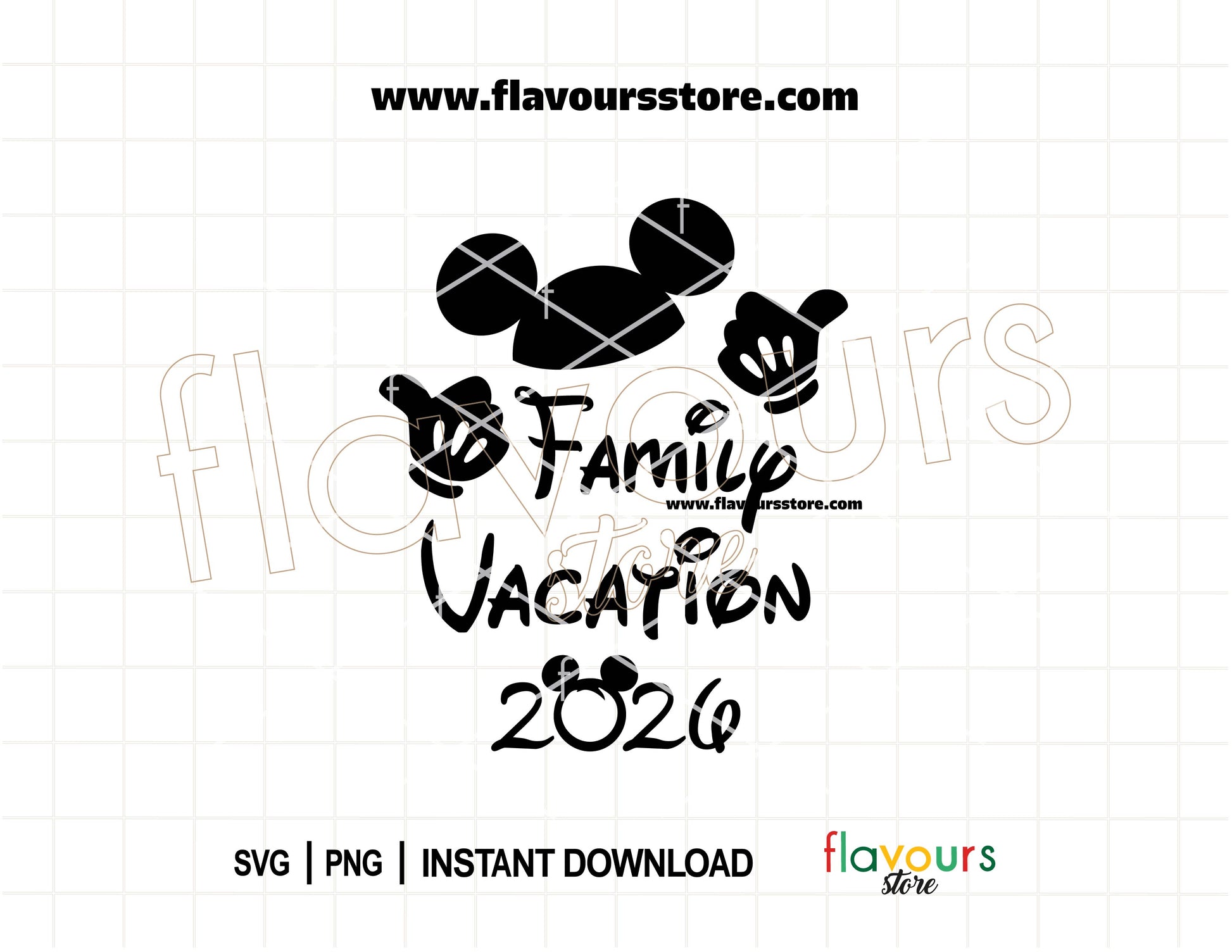 Family vacation Mickey ears Disney trip matching shirt SVG for Cricut and Silhouette