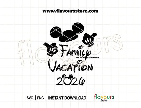 Family vacation Mickey ears Disney trip matching shirt SVG for Cricut and Silhouette