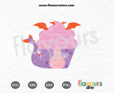 Figment Cupcake, Disney Cupcakes, SVG Cut File Cricut