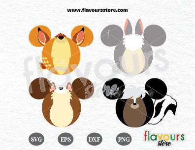 Forest Animals Ears Bundle, Bambi's SVG Cut Files