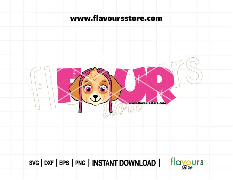 Skye Paw Patrol 4th and 5th birthday SVG cut file for Cricut, perfect for girls’ custom shirts, party decor, and printable gifts.