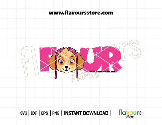 Skye Paw Patrol 4th and 5th birthday SVG cut file for Cricut, perfect for girls’ custom shirts, party decor, and printable gifts.