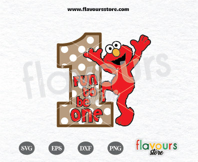 Fun To Be One, Elmo Svg, Sesame Street Birthday SVG Cut File