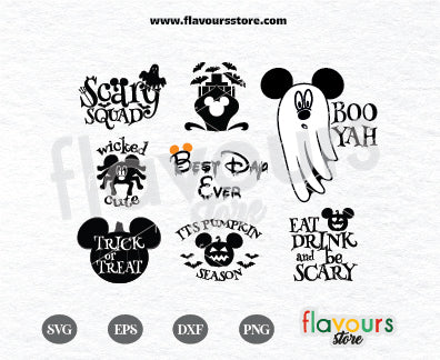 Halloween Bundle, Disney Halloween, Mickey Ghost, Svg Cut Files Cricut