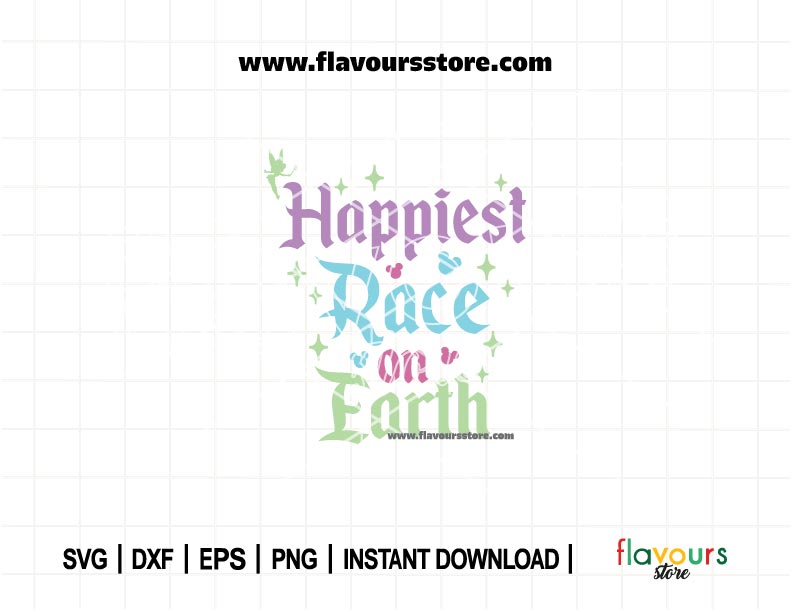 Happiest Race on Earth SVG, Whimsical Magical Designs, Mouse Run, Marathon DIY Shirt, Perfect for Cricut Silhouette, Crafts Gift for Runners