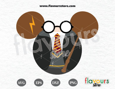 Harry Potter, Mickey Ears - SVG Cut File