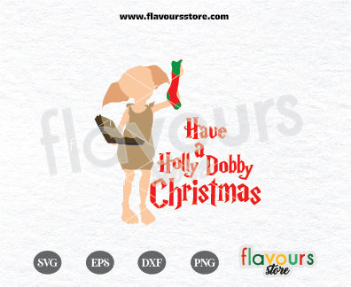 Have a Holly Dobby Christmas SVG Cut File, Flavours Store