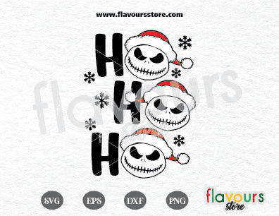 Ho Ho Ho Jack Skellington Christmas SVG Cut File Cricut Silhouette