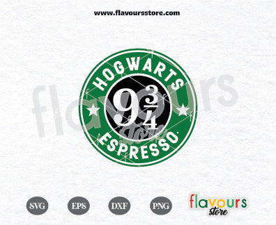 Hogwarts Espresso, Starbucks Ring, Harry Potter SVG Cut File