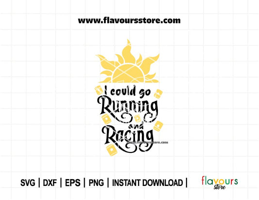 I could go Running and Racing SVG, Tangled Sun, Whimsical Magical Designs, Perfect for Cricut & Silhouette, DIY Crafts Gift for Runners