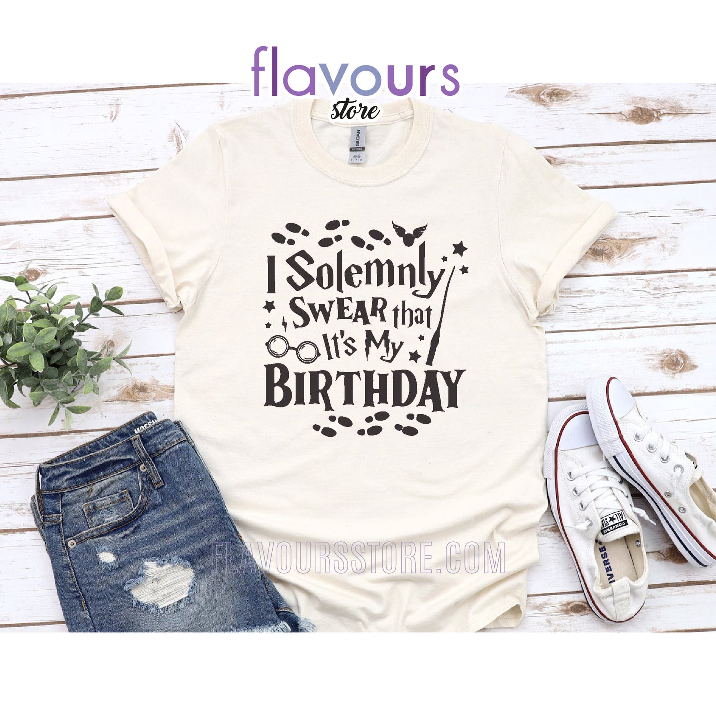 A t-shirt with the "I Solemnly Swear It's My Birthday" design