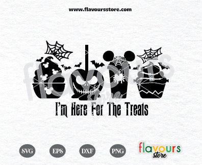 I'm Here For The Treats Svg, Mickey Halloween Treats, SVG Cut File Cricut