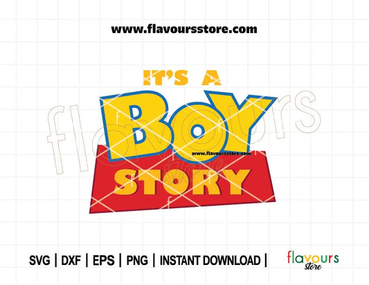 It’s a Boy Story SVG Cut File for Cricut and Silhouette, perfect for Toy Story-themed birthday shirts, baby showers, and party decorations