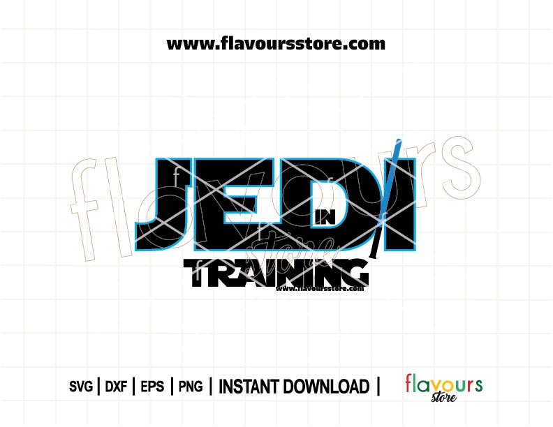 Jedi in Training Star Wars SVG cut file for Cricut and Silhouette, perfect for kids’ shirts, party decor, gifts, and baby shower crafts.