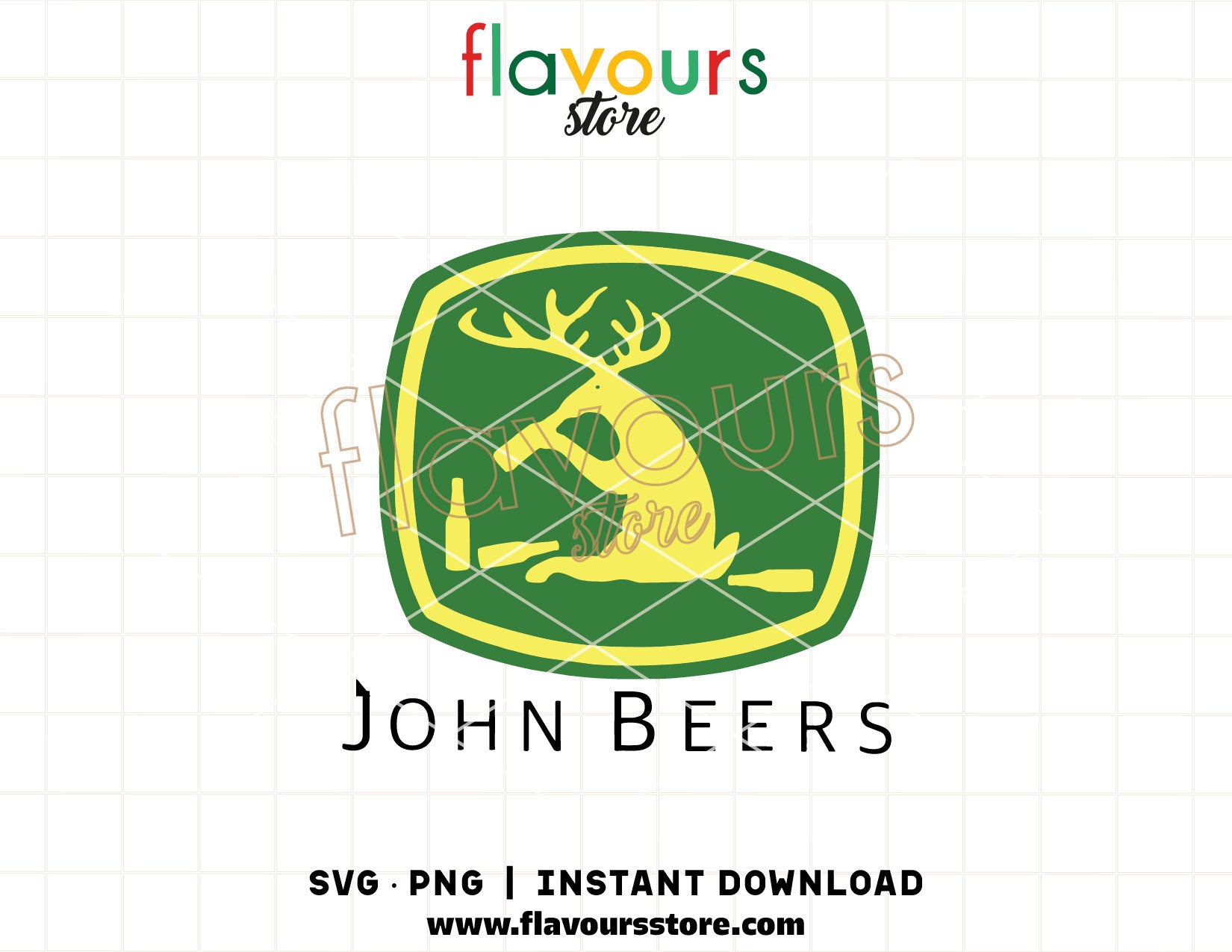 John Beers PNG deer clipart and SVG cut files for Cricut and Silhouette digital download