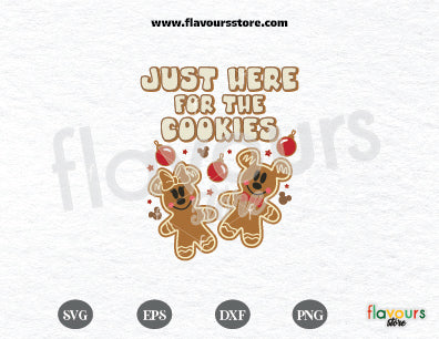 Just Here For The Cookies Svg, Mouse Gingerbread Cookies, Mouse Christmas Cookie Svg, Mouse Gingerbread SVG, Christmas sublimation, Cricut
