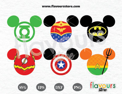 Justice League Ears Bundle SVG Cut File