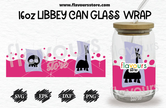 16oz Libbey Can Cup Wrap | Libbey Wrap Svg | Kuzco Llama Svg | Flavours Store