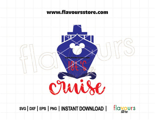 Let’s Cruise SVG cut file featuring Disney cruise ship – perfect for DIY family shirts and Cricut cruise crafts