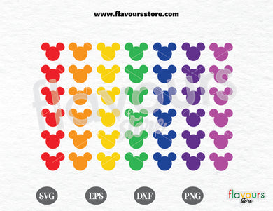 Mickey Rainbow Colors Svg, Pride Month SVG Cut File, Pride svg free, LGTB Pride SVG, Disney svg free, Disney svgs free - FREEBIE