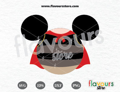 Li Shang Mickey Ears, Mulan SVG Cut File