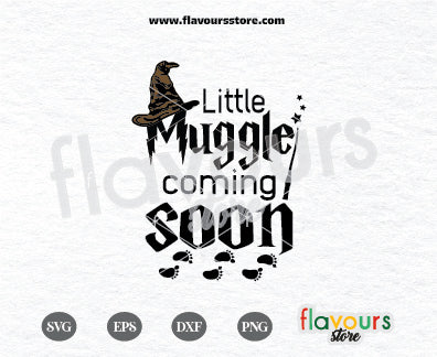 Little Muggle Coming Soon, Harry Potter, Magic Wand SVG Cut File