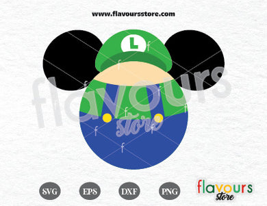 Luigi Mickey Ears SVG Cut File