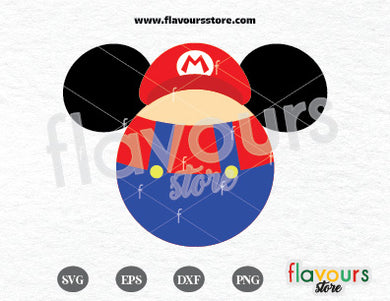 Mario Mickey Ears SVG Cut File