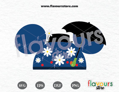 Mary Hat Poppins Ears SVG File