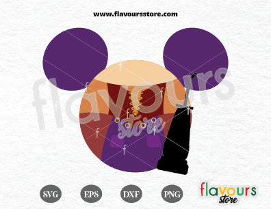 Mary Sanderson Mouse Ears, SVG Cut File, Hocus Pocus SVG