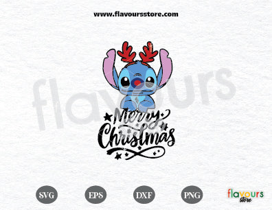 Merry Christmas Stitch Reindeer svg, Blue Monster, Merry Stitchmas Png, Stitch Reindeer svg, Stitch Christmas, Family Vacation Svg Cricut