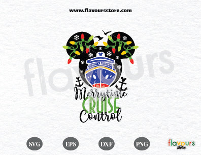 Merrytime Cruise Control Svg, Christmas Svg, Xmas Holiday Svg, Holiday Season Svg, Christmas Sublimation, Mickey Head Cut Files For Cricut