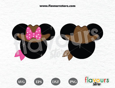 Mickey and Minnie Cowboys SVG Files