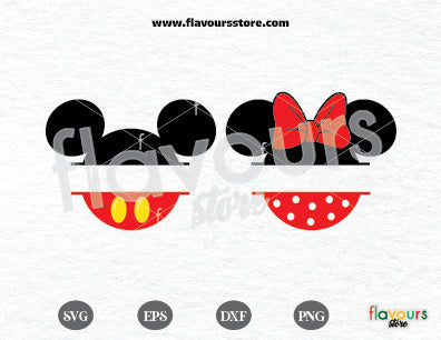 Mickey Monogram, Minnie Monogram SVG