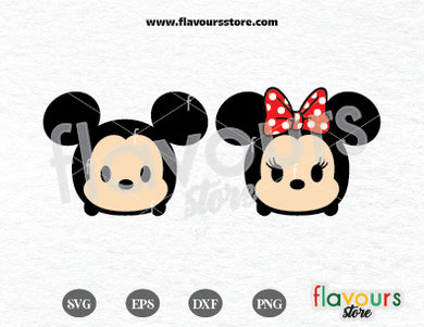 Mickey And Minnie Tsum Tsum SVG Cut File