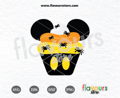 Mickey Cupcake Candy Corn, Disney Halloween, Disney Cupcakes, SVG Cut File Cricut