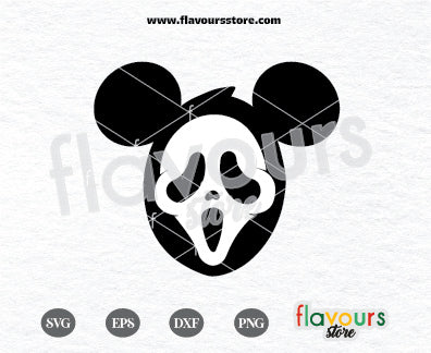 Mickey Ghost Face Ears, No You Hang Up Svg, Scream Mask, SVG For Silhouette and Cricut