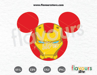Iron Man Mickey Ears, Superheroes SVG Cut File