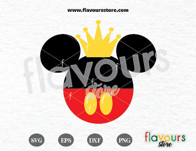 Mickey King Ears SVG Cut File