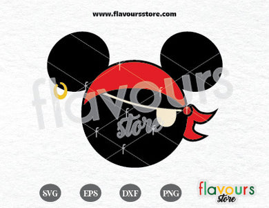 Mickey Pirate Ears SVG Cut File
