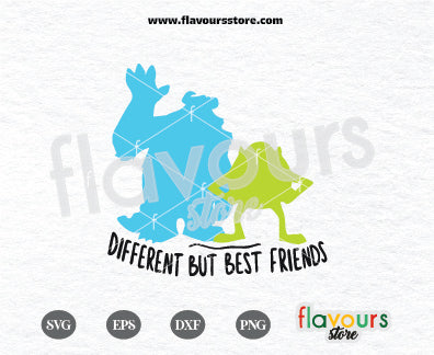 Different But Best Friends, Monsters Inc, SVG Cut File Cricut