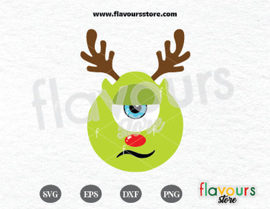 Mike Reindeer, Christmas SVG Cut File